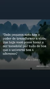 mensagem com lago e montanhas ao fundo