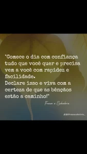 frase de bom dia com folhagem