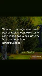 frase de bom dia na floresta para compartilhar